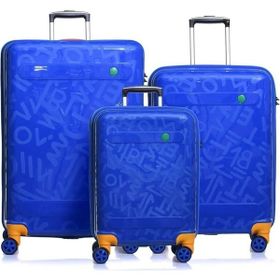 Benetton 14BNT200-SET Mavi 3'lü Valiz