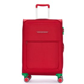 Benetton 2800 Ultra Light Hafif Lüx Kumaş Tekerlekli Kırmızı Büyük Boy Valiz