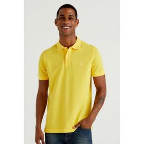 Benetton 3089J3179 Sarı Erkek T-Shirt