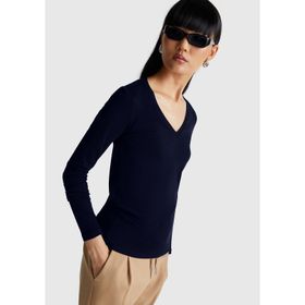 Benetton 3GA2E4245 Lacivert Kadın T-Shirt