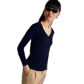 Benetton 3GA2E4245 Lacivert Kadın T-Shirt