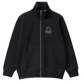 Benetton 3J68C501B Siyah Erkek Çocuk Logolu Sweatshirt