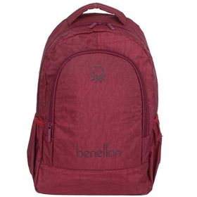 Benetton 70017 Bordo Okul Sırt Çantası