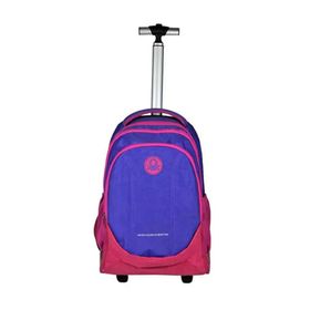 Benetton 96020 Mor - Pembe 3 Bölmeli Tekerlekli Kız Çocuk Okul Çantası