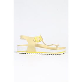 Benetton BN-1319-3489 Sarı Kadın Sandalet