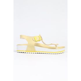 Benetton BN-1319-3489 Sarı Kadın Sandalet
