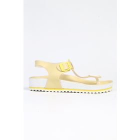 Benetton BN-1319-3489 Sarı Kadın Sandalet