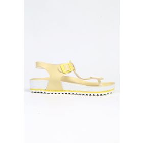 Benetton BN-1319-3489 Sarı Kadın Sandalet