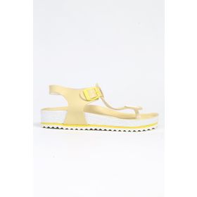 Benetton BN-1319-3489 Sarı Kadın Sandalet