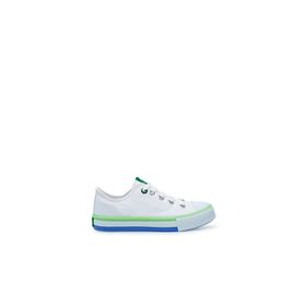 Benetton BN-30175 Beyaz Yeşil Bağcıklı Unisex Çocuk Sneakers