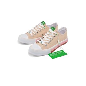 Benetton BN-30176 Bej Kadın Spor Ayakkabı