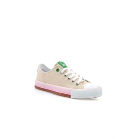 Benetton BN-30176 Bej Kadın Spor Ayakkabı