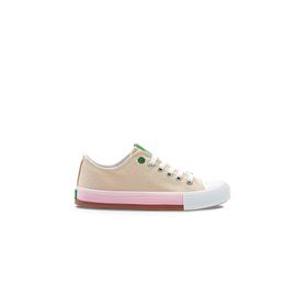 Benetton BN-30176 Bej Kadın Spor Ayakkabı