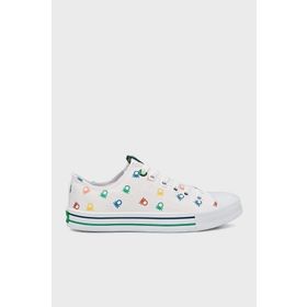 Benetton Bn-30187 Beyaz Sneaker Kadın Spor Ayakkabı
