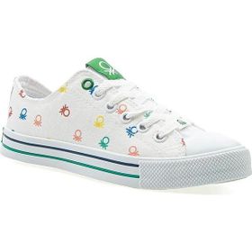 Benetton Bn-30187 Beyaz Sneaker Kadın Spor Ayakkabı