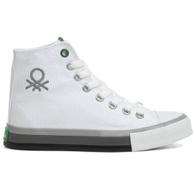 Benetton BN-30189-3374 Beyaz Gri Kadın Spor Ayakkabı