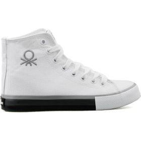 Benetton BN-30189 Beyaz Gri Kadın Sneakers