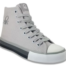 Benetton BN-30189 Beyaz Gri Kadın Sneakers