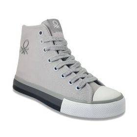 Benetton BN-30189 Beyaz Gri Kadın Sneakers