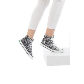 Benetton BN-30190 Beyaz Leopar Kadın Spor Ayakkabı
