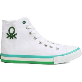 Benetton BN-30192-3374 Beyaz Yeşil Erkek Spor Ayakkabı