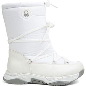 Benetton BN-30392-3256 Beyaz Gri Kadın Bot