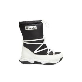 Benetton BN-30392-3256 Siyah Beyaz Kadın Bot