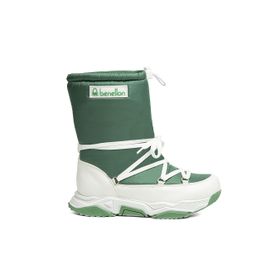 Benetton BN-30392-3256 Yeşil Beyaz Kadın Bot