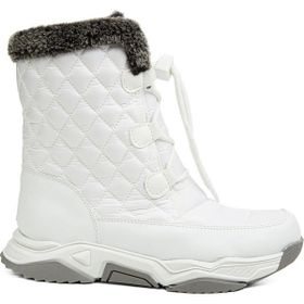 Benetton BN-30394-3256 Beyaz Gri Kadın Bot
