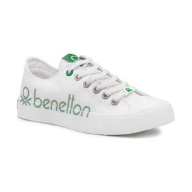 Benetton BN-30566 Beyaz Kadın Spor Ayakkabısı