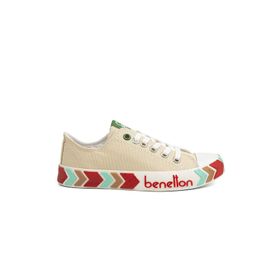 Benetton Bn-30620-3374 Beyaz Lila Kadın Spor Ayakkabı