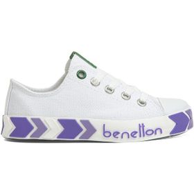 Benetton Bn-30620-3374 Beyaz Lila Kadın Spor Ayakkabı
