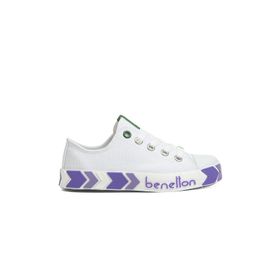 Benetton Bn-30620-3374 Beyaz Lila Kadın Spor Ayakkabı