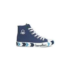 Benetton BN-30621-3374 Beyaz Lacivert Kadın Spor Ayakkabı