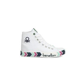 Benetton BN-30621-3374 Beyaz Lacivert Kadın Spor Ayakkabı