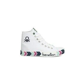 Benetton BN-30621-3374 Beyaz Lacivert Kadın Spor Ayakkabı