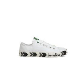 Benetton BN-30622-3374 Beyaz Siyah Erkek Spor Ayakkabı