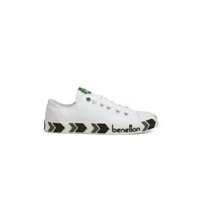 Benetton BN-30622-3374 Beyaz Siyah Erkek Spor Ayakkabı