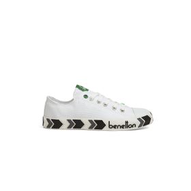 Benetton BN-30622-3374 Beyaz Siyah Erkek Spor Ayakkabı