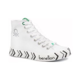 Benetton BN-30625-3374 Beyaz Kadın Spor Ayakkabı