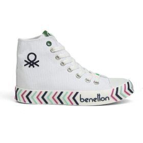 Benetton Bn - 30625 3374 Beyaz Lacivert Kadın Spor Ayakkabı