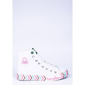 Benetton BN-30625 381 Beyaz Pembe Kadın Spor Ayakkabı