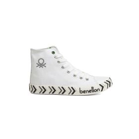 Benetton BN-30627-3374 Beyaz Siyah Erkek Spor Ayakkabı