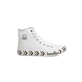 Benetton BN-30627-3374 Beyaz Siyah Erkek Spor Ayakkabı