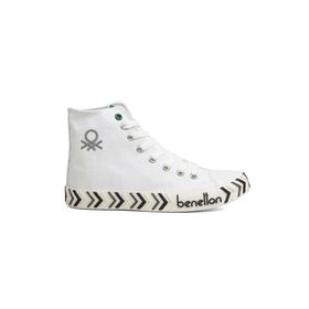 Benetton BN-30627-3374 Beyaz Siyah Erkek Spor Ayakkabı