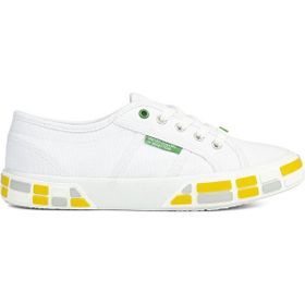 Benetton BN-30691-3114 Beyaz Sarı Kadın Spor Ayakkabı