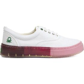 Benetton BN-30696-3114 Beyaz Pembe Kadın Spor Ayakkabı
