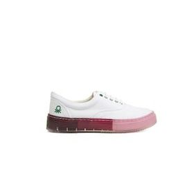 Benetton BN-30696-3114 Beyaz Pembe Kadın Spor Ayakkabı