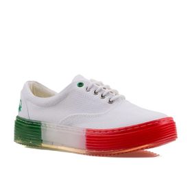 Benetton BN-30696-3114 Beyaz Yeşil Kadın Spor Ayakkabı