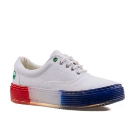 Benetton BN-30696 Beyaz Kırmızı Kadın Ayakkabı